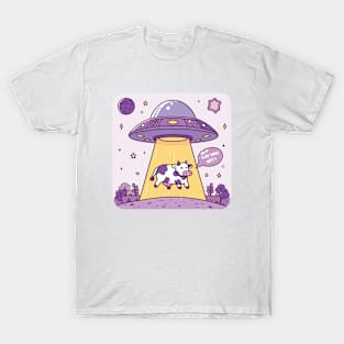 Alien gen Z cow abduction T-Shirt